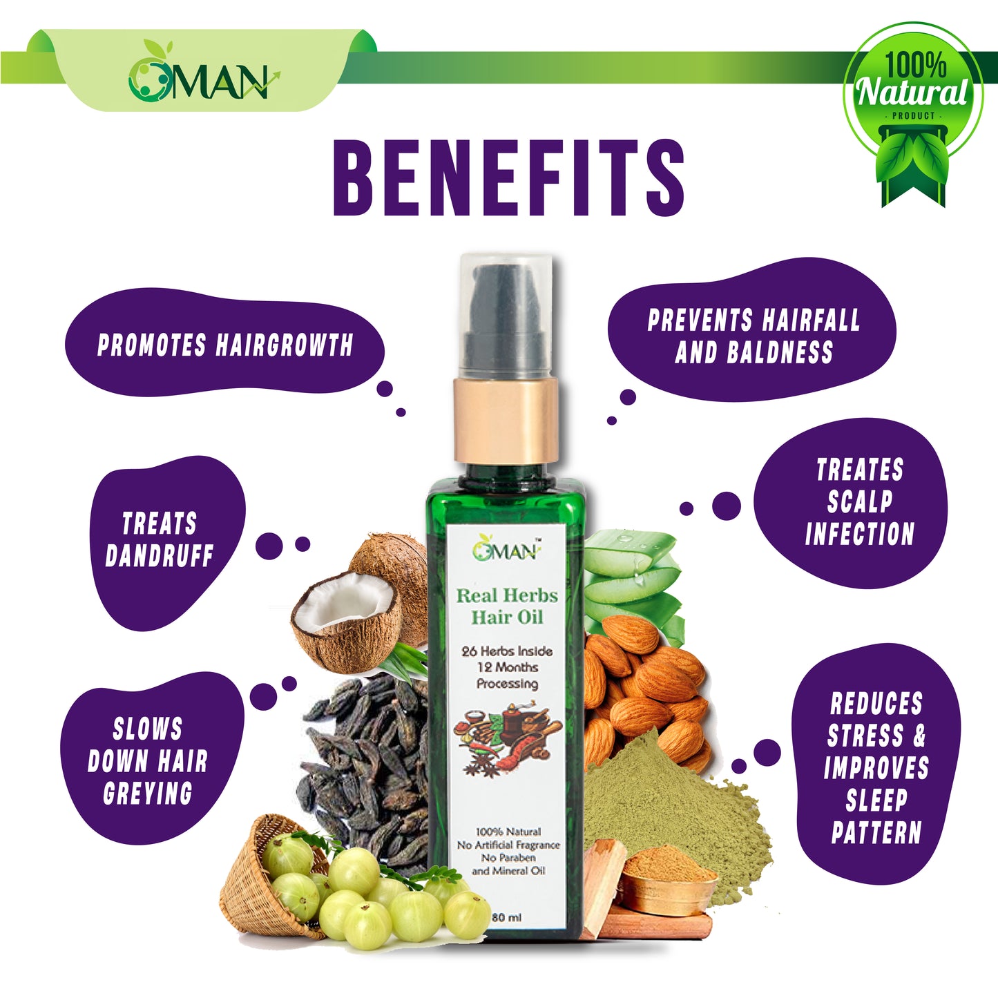 OMAN Real Herbs Hair Oil