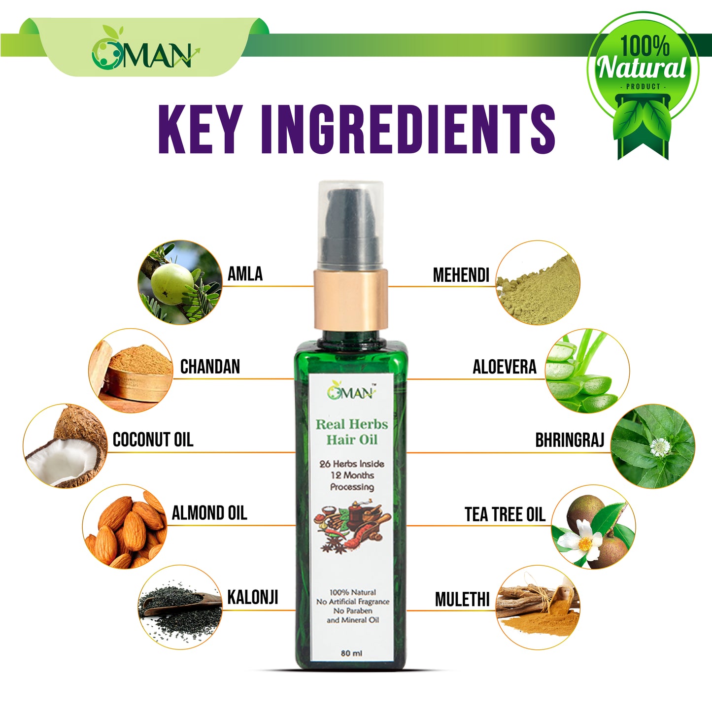 OMAN Real Herbs Hair Oil