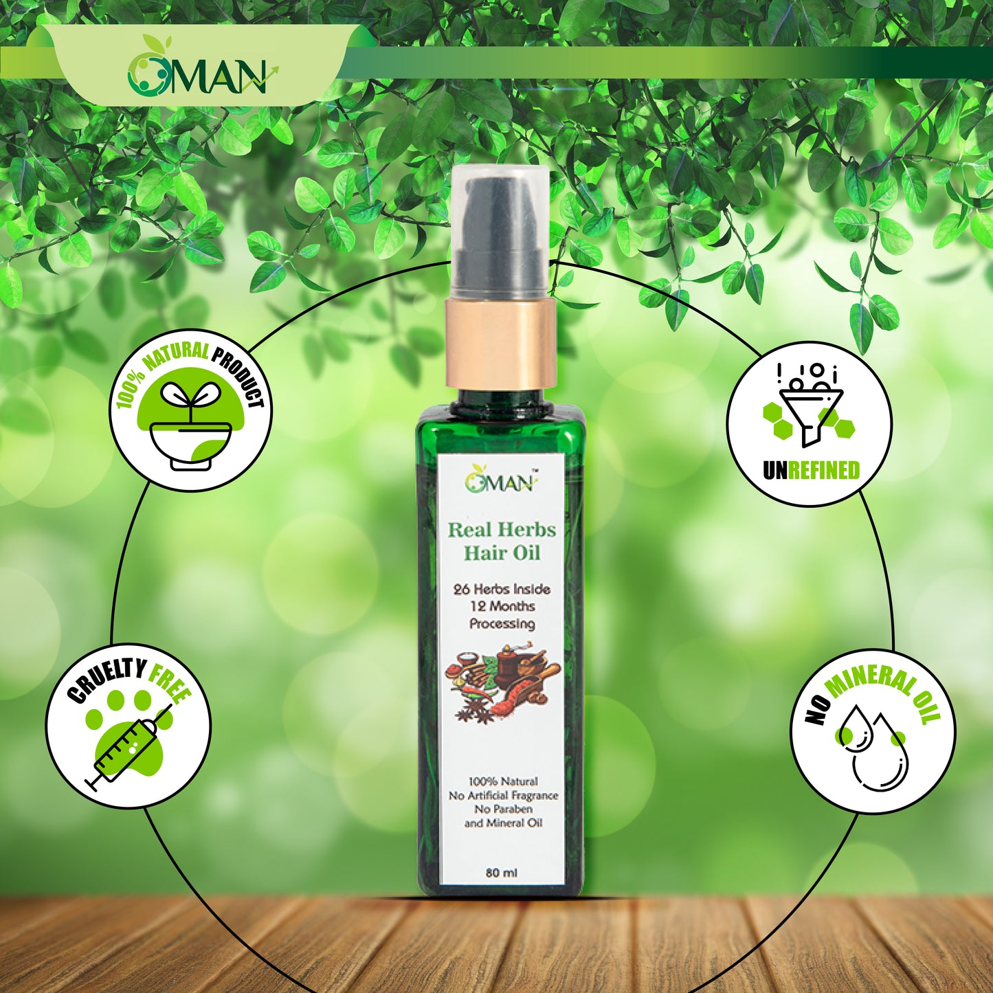 OMAN Real Herbs Hair Oil