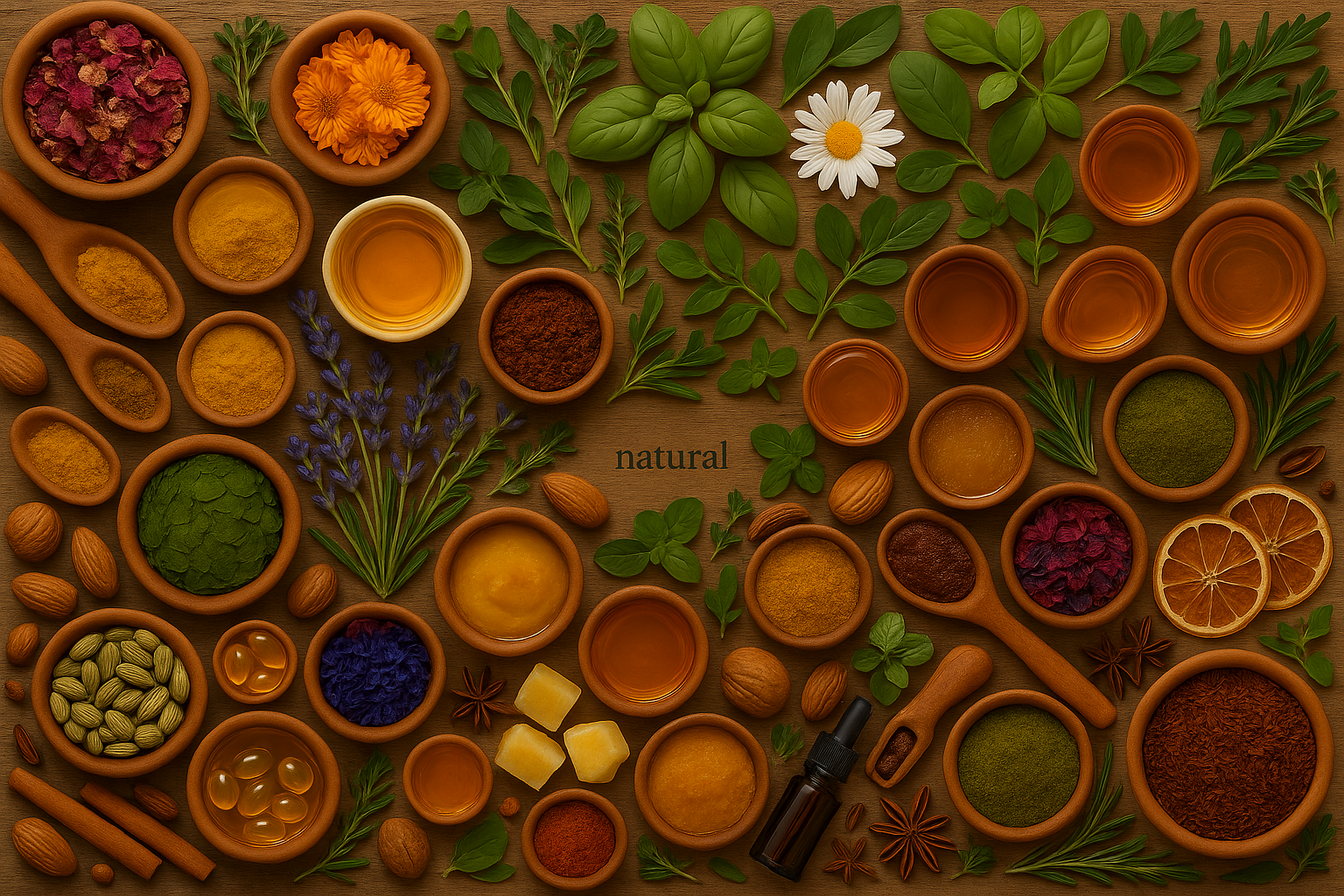 Natural ingredients banner with shortened text and increased elements